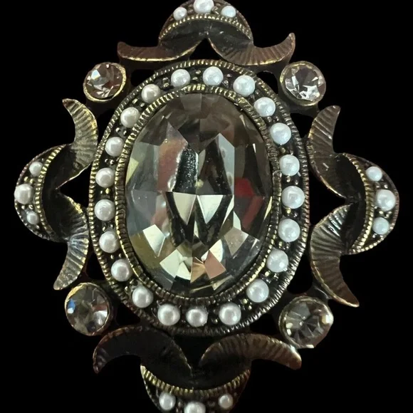 Heidi Daus Art Deco Style vintage clip on earrings with Swarovski crystals - Picture 8 of 9